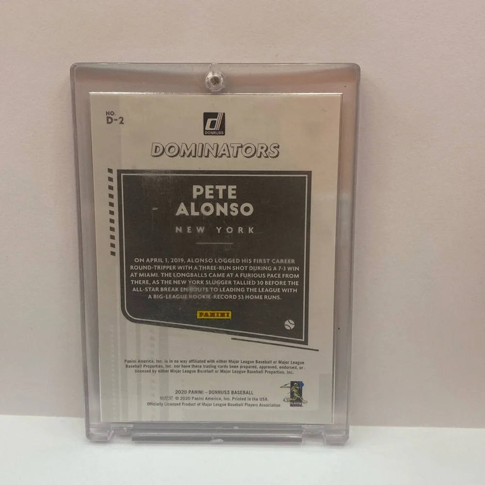 2020 Donruss Dominators Diamond Pete Alonso Mets 24/99 (MISC14) - Picture 2 of 3